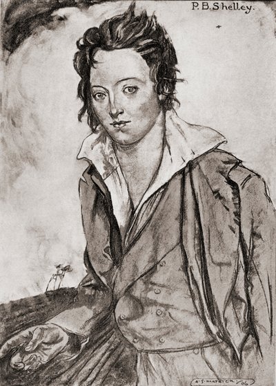 Percy Bysshe Shelley autorstwa Archibald Standish Hartrick