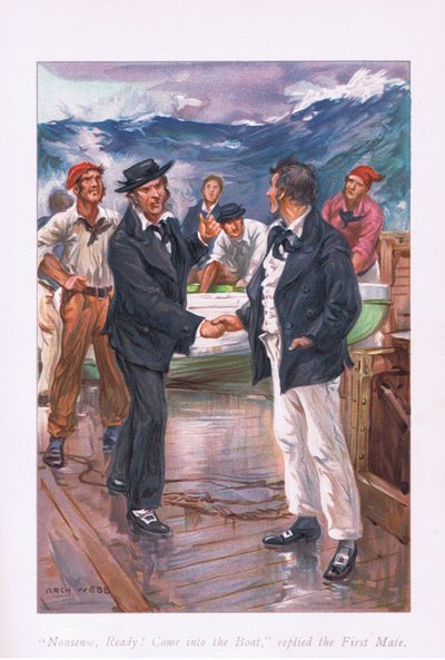 Nonsens gotowy!, Wejdź do łodzi, odpowiedział pierwszy oficer, 1900 autorstwa Archibald Webb