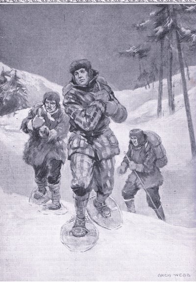 Przez bezdroża do Labradora (Donald Smith), ilustracja z Cassells Romance of Famous Lives, c.1940 autorstwa Archibald Webb