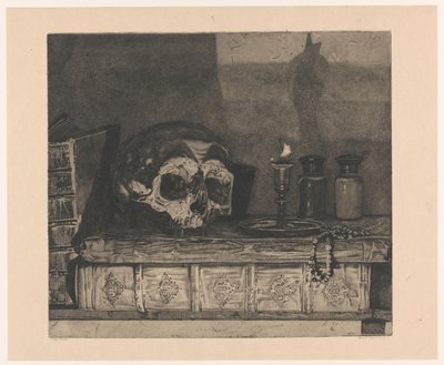Martwa natura z czaszką autorstwa Arend Hendriks (signed by artist)