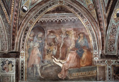 Papież Aleksander III - Fresk autorstwa Aretino Luca Spinello or Spinelli