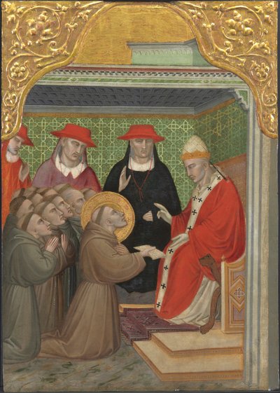 Święty Franciszek przed Papieżem autorstwa Aretino Luca Spinello or Spinelli