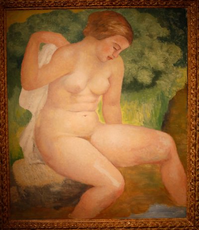 Kąpiący się w zagajniku, ok. 1931 (olej na drewnie) autorstwa Aristide Maillol