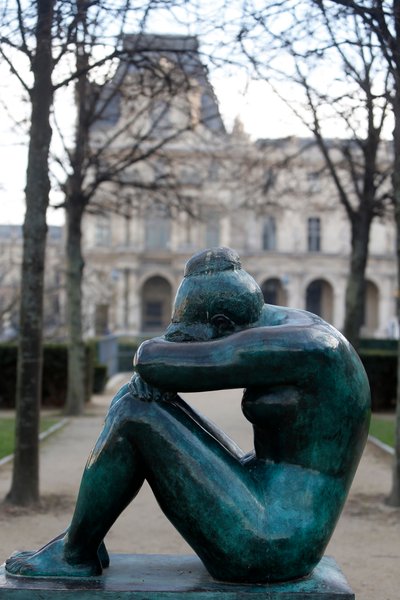 Ogród Tuileries, Aristide Maillol, Noc, Paryż, Francja (zdjęcie) autorstwa Aristide Maillol