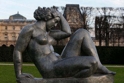 Jardin des Tuileries, Aristide Maillol, Montagne 1937 (ołów), Paryż, Francja (zdjęcie) autorstwa Aristide Maillol