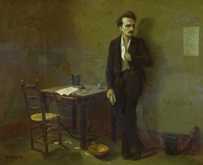 Henri Rochefort (1831-1913) w więzieniu Mazas, 1871 autorstwa Armand Desire Gautier