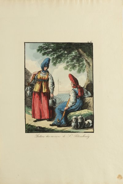 Mleczarki z Petersburga, 1817 r. autorstwa Armand Gustave Haubigant