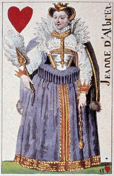 Reprezentacja królowej Joanny Albret (1528-1572) matki Henryka IV (1553-1610). Fragment karty do gry wykonanej przez Gustave