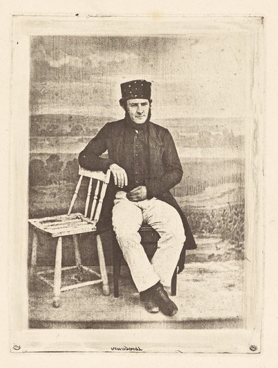 [Portret mężczyzny] autorstwa Armand Hippolyte Louis Fizeau