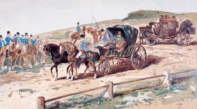 Postillion na koniu zaprzęgowym, XIX w., 1886 r. autorstwa Armand Jean Heins