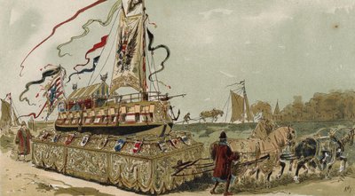 Barka na kanale Brugia-Gandawa, Niderlandy Hiszpańskie, XVI w. autorstwa Armand Jean Heins