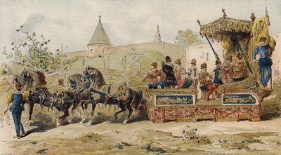 Kupcy unoszą się na wodzie niosąc muzyków, Holandia hiszpańska, XVI wiek autorstwa Armand Jean Heins