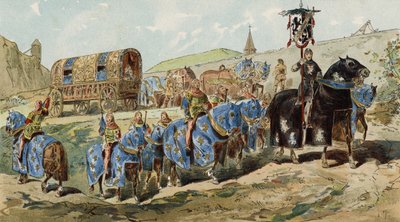 Powóz szlachetnej damy, XIII wiek autorstwa Armand Jean Heins
