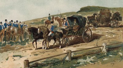 Postiliony, powóz i poczta, Holandia, XIX w. autorstwa Armand Jean Heins