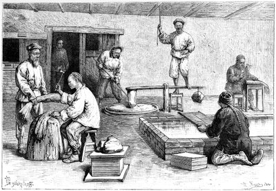 Papiernia, Chiny, 1895. autorstwa Armand Kohl