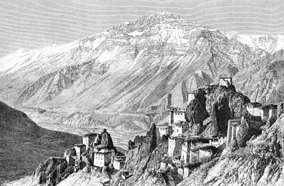 Dankar, Lahul i Spiti, Indie, 1895. autorstwa Armand Kohl