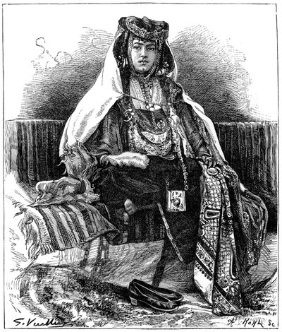 Tancerka Ouled Nail, Algieria, ok. 1890 r. autorstwa Armand Kohl