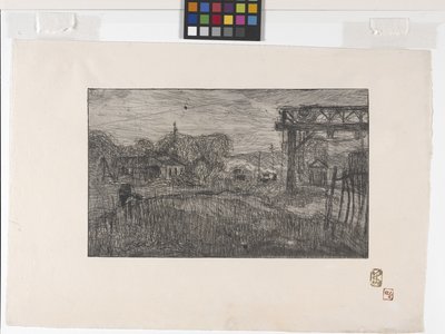 La Gare De Valmondois (dworzec kolejowy Valmondois) (akwaforta i ruletka) autorstwa Armand Séguin