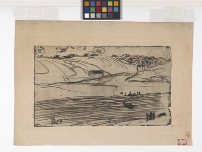La Pèche (wędkarstwo) (akwaforta i ruletka) autorstwa Armand Séguin