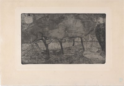Les Pommiers (Jabłonie) 1893 (akwaforta, akwatinta i sucha igła) autorstwa Armand Séguin