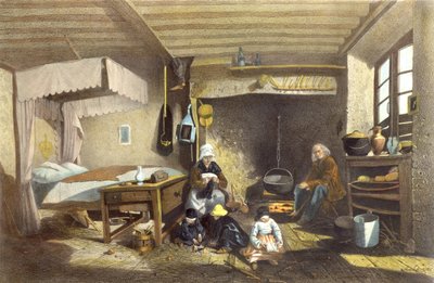 Wnętrze domu w Royat autorstwa Armand Theophile Cassagne