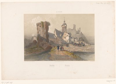 Widok na Sonnenberg w pobliżu Wiesbaden Sonnenberg près Wiesbaden (tytuł na obiekcie) Twarze wzdłuż Renu (tytuł serii) Le Rhin (tytuł serii na obiekcie) autorstwa Armand Theophile Cassagne
