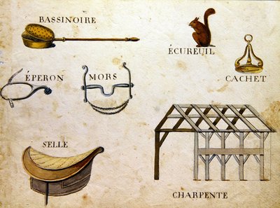 Ilustracje z „Księgi alfabetu francuskiego z 1814 roku”, wyd. autorstwa Charlesa Plante Fine Arts autorstwa Arnaud de Beauregard