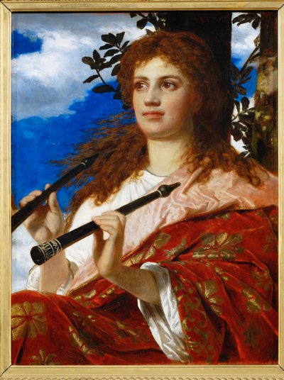 Die Muse des Anakreon - Muza Anakreona ... (obraz na płótnie) autorstwa Arnold Böcklin
