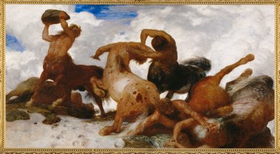 Kentaurenkampf - Walka centaurów ... (obraz na płótnie) autorstwa Arnold Böcklin