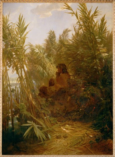 Pan im Schilf - Pan w trzcinach ... (obraz na płótnie) autorstwa Arnold Böcklin