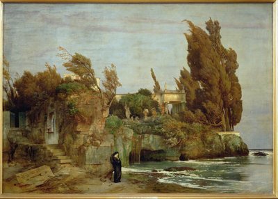 Villa am Meer - Willa nad brzegiem morza, druga wersja ... (obraz na płótnie) autorstwa Arnold Böcklin