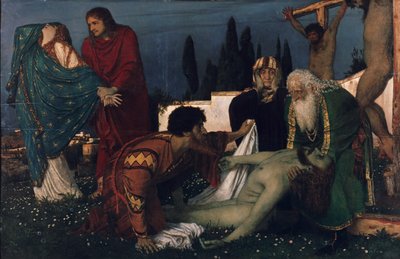 Opłakiwanie pod krzyżem autorstwa Arnold Böcklin