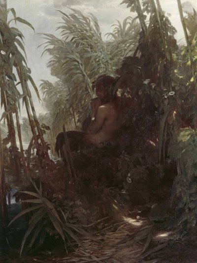 Patelnia w trzcinie autorstwa Arnold Böcklin