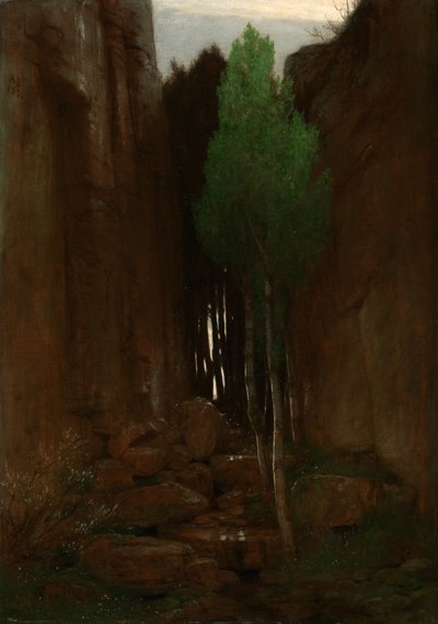 Źródło w wąskim wąwozie autorstwa Arnold Böcklin
