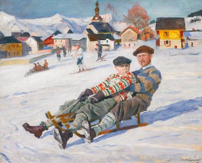 Karol II lub Karol II (1893-1953) Król Rumunii i książę Michał (przyszły król Mihai I, ur. 1921) - Karol II Rumuński i książę Michał Rumuński autorstwa Lakhovsky