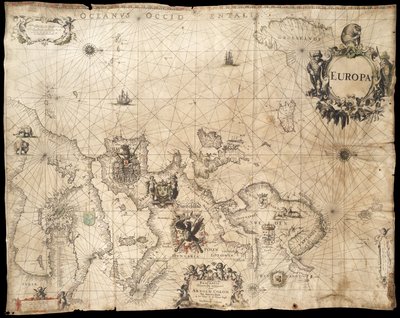 Europa; Pascaarte de Arnold Colom (1660) autorstwa Arnold Colom