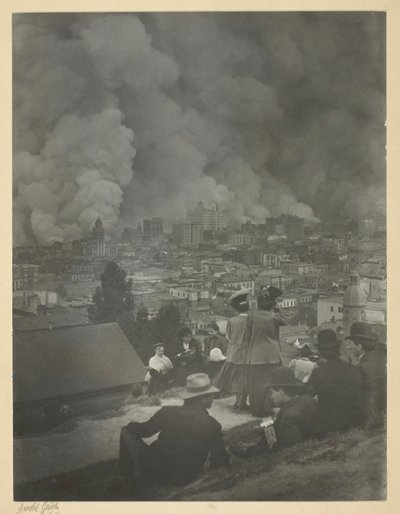 Trzęsienie ziemi w San Francisco autorstwa Arnold Genthe