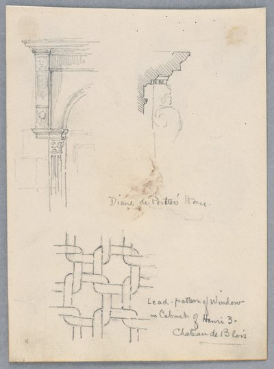 Detale architektoniczne Z domu Diane de Poitiers autorstwa Arnold William Brunner