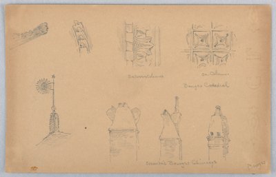 Detale architektoniczne w Bourges autorstwa Arnold William Brunner