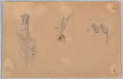 Detale architektoniczne z kościoła na Brookline autorstwa Arnold William Brunner