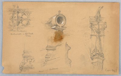 Szkice architektoniczne w Caen autorstwa Arnold William Brunner