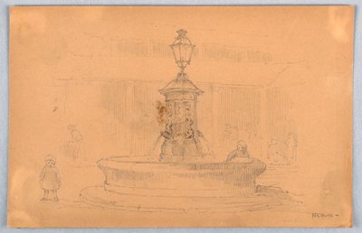 Fontanna w Nevers autorstwa Arnold William Brunner