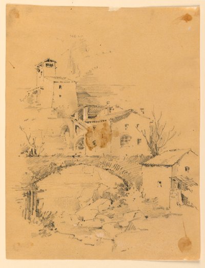 Młyn nad strumieniem autorstwa Arnold William Brunner