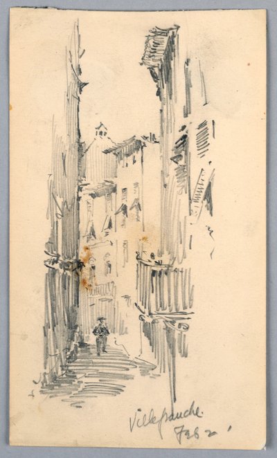 Ulica w Villefranche autorstwa Arnold William Brunner