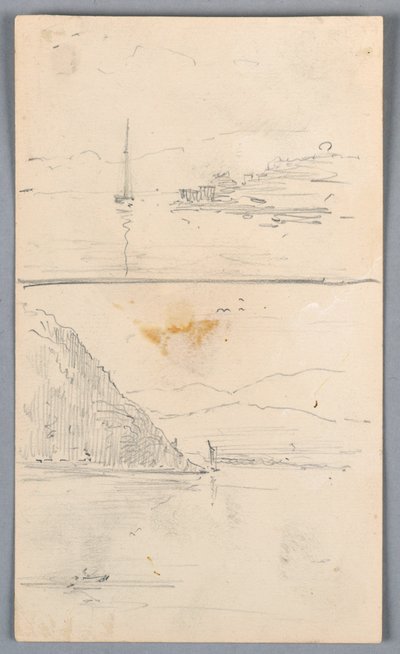 Dwa szkice grzbietów autorstwa Arnold William Brunner