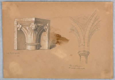 Dwa opracowania detali architektonicznych autorstwa Arnold William Brunner