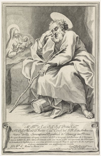 Śpiący Józef autorstwa Arnold van Westerhout