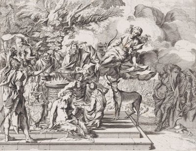 Ofiara Ifigenii, 1650-1700. autorstwa Arnold van Westerhout.