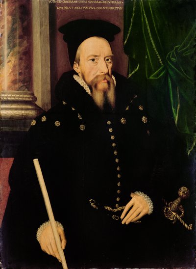 Portret Williama Cecila, pierwszego barona Burghleya (1520-98) Lorda Wysokiego Skarbnika autorstwa Arnold von Brounckhorst