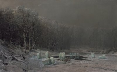 Zima. Łupanie lodu autorstwa Arseniy Ivanovich Meshchersky